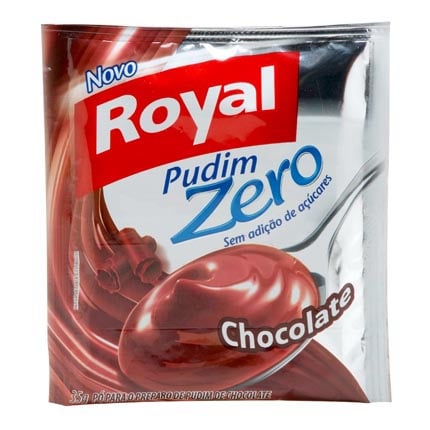 receita royal pudim chocolate zero diabetes
