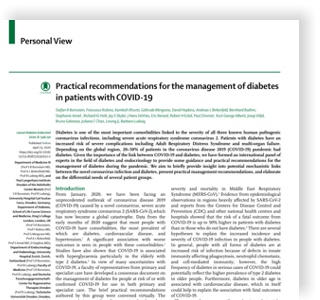 Diabeticool - COVID-19 e o diabetes - artigo Lancet Diabetes Endocrinology